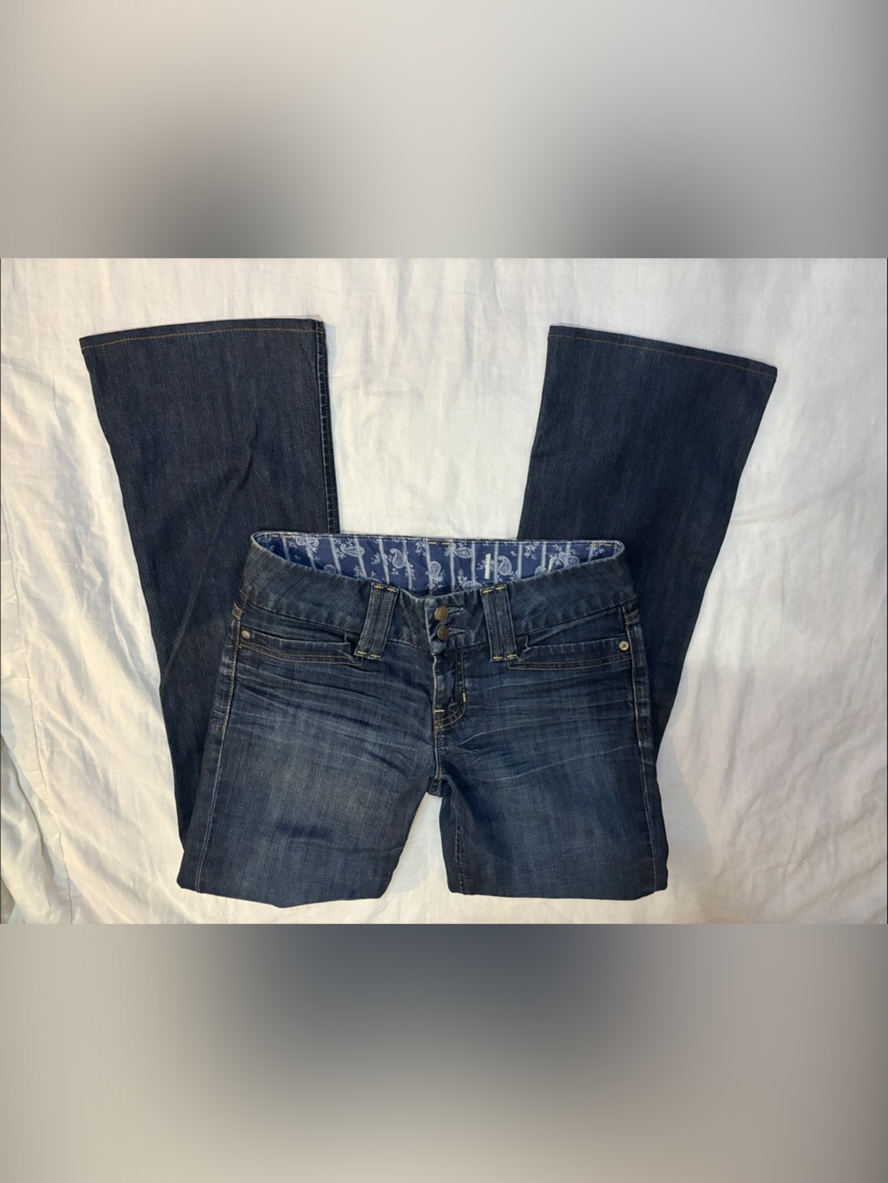 Vintage Lowrise Darkwash Flared Jeans